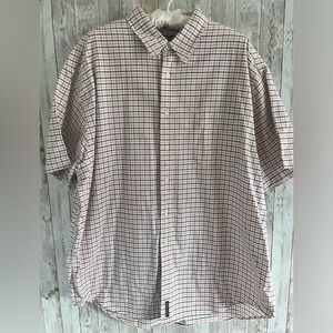 Hunt Club Preppy Cotton Cotton Short Sleeve Button Down